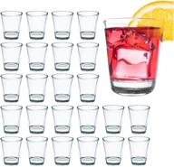 🥃 premium 1.5 ounce shot glasses set with heavy base - 24 pack clear shot glass collection logo