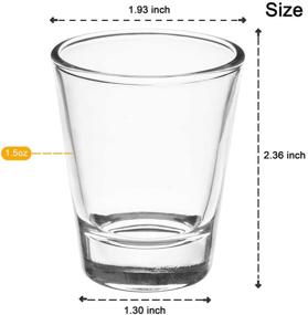 img 3 attached to 🥃 Premium 1.5 Ounce Shot Glasses Set with Heavy Base - 24 Pack Clear Shot Glass Collection