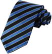 kissties mens striped necktie black men's accessories for ties, cummerbunds & pocket squares logo
