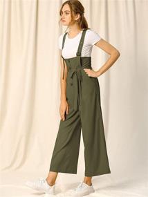 img 3 attached to 👗 Allegra Women's Belted Jumpsuit Overalls - Stylish Women's Clothing in Jumpsuits, Rompers & Overalls