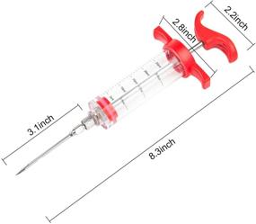 img 2 attached to Enhance Flavour and Moisture: Meat Injector Kit with Screw-on Needle for Beef, Chicken, and Turkey Grill Cooking