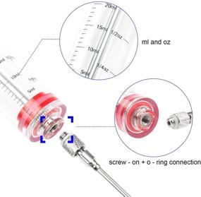 img 3 attached to Enhance Flavour and Moisture: Meat Injector Kit with Screw-on Needle for Beef, Chicken, and Turkey Grill Cooking