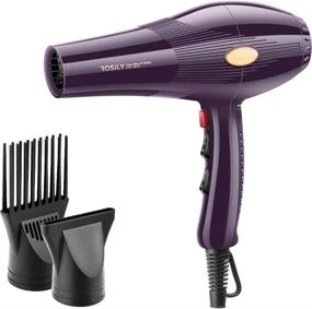 img 4 attached to 💇 ROSILY Salon Hair Dryer: 2200W Professional 2-in-1 Blow Styling Blowdryer with Low Noise, Long Cord, Concentrator, Comb Nozzle, 4 Speeds, 6 Heat Settings, and 20-Year Lifespan