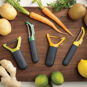 img 1 attached to 🍋 Efficient Joseph Joseph Multi-Peel Serrated Peeler with Easy-Grip Handles and Stainless Steel Blade - Ideal for Kitchen Vegetable and Fruit Zesting in Vibrant Yellow