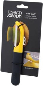 img 3 attached to 🍋 Efficient Joseph Joseph Multi-Peel Serrated Peeler with Easy-Grip Handles and Stainless Steel Blade - Ideal for Kitchen Vegetable and Fruit Zesting in Vibrant Yellow