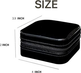 img 3 attached to 💼 Compact Travel Jewelry Case with Mirror - Elegant & Functional Organizer for Girls and Women (B-Black)