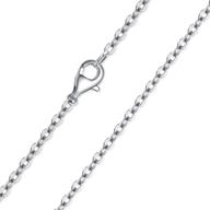 📿 bingcute stainless steel cable chain necklace with lobster clasp - available in lengths from 18 to 36 inches (24 inches) logo