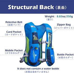 img 2 attached to 🎒 Ultimate Hydration Backpack: Azarxis 5L/5.5L/8L Running Vest for Women and Men - Perfect for Marathon and Trail Races