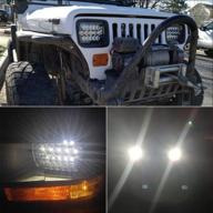 🔦 улучшенная видимость: v-spec h6054 светодиодные фары для jeep xj yj cherokee e250 - пара запаянных фар 7x6/5x7 hi/low логотип