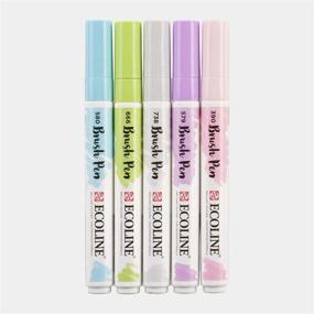 img 3 attached to 🎨 Ecoline Pastel Liquid Watercolor Brush Pen Set - Vibrant Shades for Creative Artwork (11509901)