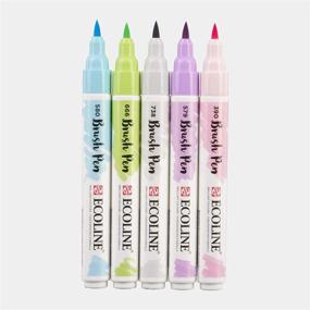 img 2 attached to 🎨 Ecoline Pastel Liquid Watercolor Brush Pen Set - Vibrant Shades for Creative Artwork (11509901)