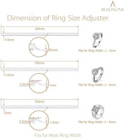 img 2 attached to 📏 BEADNOVA Ring Sizer Kit - Ring Guard, Ring Adjuster for Loose Rings, Clear Ring Resizer and Tightener Set (3 Sizes, 15pcs)