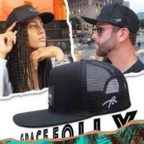 img 2 attached to 🧢 Grace Folly Trucker Hat: Unisex Snapback Mesh Caps for Men & Women