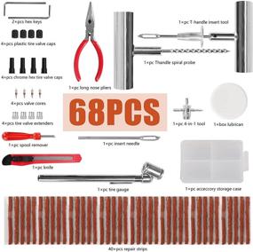 img 3 attached to 🔧 Набор для ремонта шин Olkheniif 68 предметов для автомобилей и мотоциклов: исправление проколов и устранение спущенного колеса с набором ценных материалов