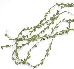 img 3 attached to 🌿 Tosnail Olive Green Leaf Trim Ribbon: 109 Yards of Artificial Vines for DIY Crafts, Weddings & Home Decor