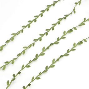 img 2 attached to 🌿 Tosnail Olive Green Leaf Trim Ribbon: 109 Yards of Artificial Vines for DIY Crafts, Weddings & Home Decor