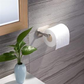 img 3 attached to 🧻 YIGII Self-Adhesive Toilet Paper Holder - MST001, Stainless Steel Brushed, Stick-on Wall Toilet Roll Holder for Bathroom and Kitchen