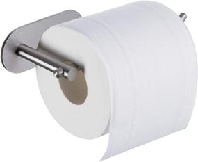 img 4 attached to 🧻 YIGII Self-Adhesive Toilet Paper Holder - MST001, Stainless Steel Brushed, Stick-on Wall Toilet Roll Holder for Bathroom and Kitchen
