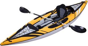 img 3 attached to 🚣 Inflatable Recreational Touring Kayak - Driftsun Almanor with EVA Padded Seats, High Back Support, includes Paddles, Pump (1 Person, 2 Person, 2 Plus 1 Child)