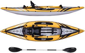 img 4 attached to 🚣 Inflatable Recreational Touring Kayak - Driftsun Almanor with EVA Padded Seats, High Back Support, includes Paddles, Pump (1 Person, 2 Person, 2 Plus 1 Child)