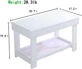 img 3 attached to 🧒 YouHi Kids Activity Table: Double White Table with Board and Storage for Bricks Activity Play