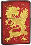 🐉 7070 oriental dragon zippo lighter in candy apple red logo