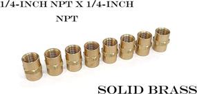 img 1 attached to 🛠️ TANYA HARDWARE - Pipe Fitting and Air Hose Fittings, Hex Nipple Coupling Set - 1/4-Inch NPT x 1/4-Inch NPT, Solid Brass, Female Pipe - 10 Piece