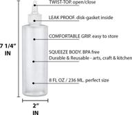 🧴 многофункциональные пластиковые сумки объемом 8 унций с крышкой на винте для нанесения, заправляемые, открытая/закрытая насадка - набор из 2 штук. логотип