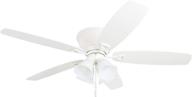 honeywell ceiling fans 50520-01: quick-2-hang, 🏡 52-inch, easy installation white/maple blades - buy now! логотип