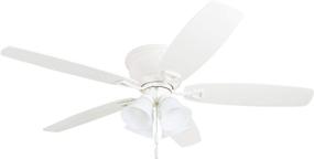 img 4 attached to Honeywell Ceiling Fans 50520-01: Quick-2-Hang, 🏡 52-inch, Easy Installation White/Maple Blades - Buy Now!