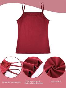 img 2 attached to 👚 SATINIOR 4-Pack Girls Dance Tank Tops - Sleeveless Spaghetti Strap Crop Tops for Dancewear