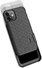 img 1 attached to 📱 iPhone 11 6.1" Case with Belt Clip - BELTRON Super Slim Shell & Holster Combo with Kickstand, Swivel Belt Clip Holster for Apple iPhone 11 6.1" - (2019)