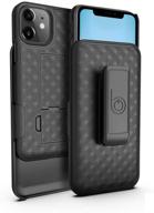 📱 iphone 11 6.1" case with belt clip - beltron super slim shell & holster combo with kickstand, swivel belt clip holster for apple iphone 11 6.1" - (2019) logo