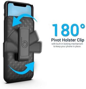 img 2 attached to 📱 iPhone 11 6.1" Case with Belt Clip - BELTRON Super Slim Shell & Holster Combo with Kickstand, Swivel Belt Clip Holster for Apple iPhone 11 6.1" - (2019)