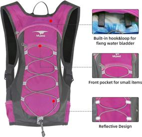 img 2 attached to 🎒 HIKPEED Hydration Backpack: 2L Leakproof Water Bladder, Ideal for Hiking, Cycling, Running, and More