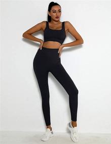 img 1 attached to Stylish and Comfortable Workout Sets for Women: 2 Piece High Waist Shorts and Seamless Ribbed Crop Tank Set
