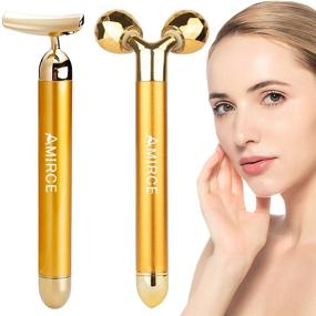 img 4 attached to 🌸 Enhance Your Skincare Routine with the 2 in 1 Electric Face Massager Roller Kit