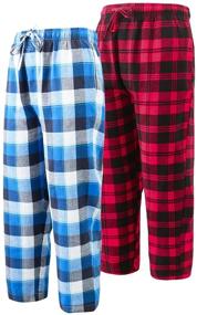 img 4 attached to 👦 Youth Size Big Boys Plaid Cotton Lounge Pants Sleepwear Bottoms 8 10 12 14 16