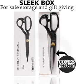 img 3 attached to 🔪 JubileeYarn Professional Fabric Scissors: Heavy Duty, 9" Carbon Steel Blades - Black, 1 Pair