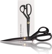 🔪 jubileeyarn professional fabric scissors: heavy duty, 9" carbon steel blades - black, 1 pair logo