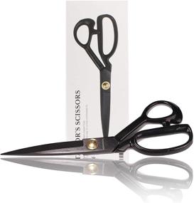 img 4 attached to 🔪 JubileeYarn Professional Fabric Scissors: Heavy Duty, 9" Carbon Steel Blades - Black, 1 Pair