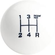 🏎️ dewhel fing fast shift knob: 5 speed short throw shifter in white - m12x1.25 m10x1.5 m10x1.25 m8x1.25 logo