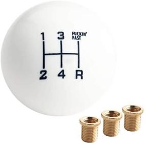 img 3 attached to 🏎️ Dewhel Fing Fast Shift Knob: 5 Speed Short Throw Shifter in White - M12x1.25 M10x1.5 M10x1.25 M8x1.25