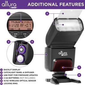 img 1 attached to 📸 Altura Photo AP-305N Camera Flash Light with Manual Trigger for Nikon D3500 D3400 D3300 D5600 D5500 D5300 D850 D780 D750 D7500 D7200 Z6 Z7 Z50 - 2.4GHz I-TTL Speedlight for Mirrorless and DSLR Cameras