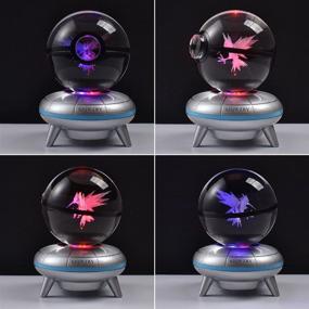 img 3 attached to 🔮 Color Changing 3D Crystal Ball LED Night Light Base- Perfect Child Christmas Present and Toy Night Light