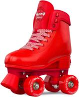 adjustable roller skates for girls and boys - fits 4 shoe sizes - crazy skates' soda pop logo