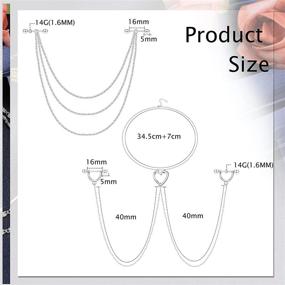 img 1 attached to 💎 Women's Stainless Barbell Piercing Necklaces by Drperfect - Elegant Jewelry