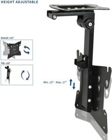 img 2 attached to VIVO Black Manual Flip Down Ceiling Mount for Flat 📺 TVs & Monitors 17-37 Inches (MOUNT-M-FD37B) - Folding Pitched Roof Mounting