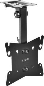 img 4 attached to Черная ручная потолочная крепление VIVO для плоских телевизоров и мониторов от 17 до 37 дюймов (MOUNT-M-FD37B) - складной крепеж на крыше с наклоном
