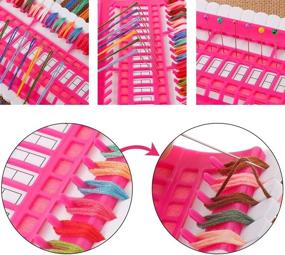img 1 attached to 🧵 Lorelo 2-Piece Floss Organizer: Cross Stitch Tool with 30 Thread Positions - Ideal for Embroidery, Sewing, and Needlework Projects